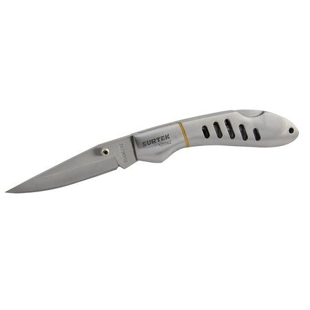 SURTEK Folding Knife With Stainless Steel Handle 1 Blade 120562